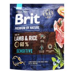 Сухий корм для собак з чутливим травленням ягня з рисом Brit Premium Lamb 1кг
