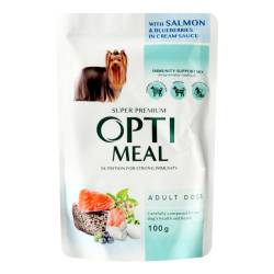 Корм захист імунітету для собак з лососем та лохиною 100г Opti meal