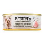 Basttet`O  SILVER Паштет з куркою та шматочками яловичини   для собак 85г з/б