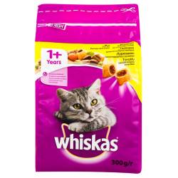 Корм сухий для дорослих котів  з куркою 300г Whiskas