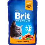 Корм  для котів пауч лосось та форель Brit Premium Cat 100г Фото 2