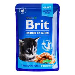Корм  для кошенят пауч з  куркою Brit Premium Cat 100г