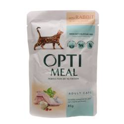 Корм захист імунітету для котів з кроликом 85г Opti meal