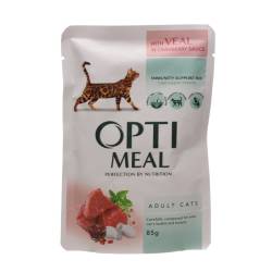 Корм захист імунітету для котів з телятиною 85г Opti meal