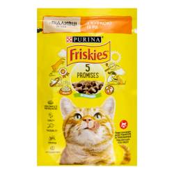 Корм для котів  Friskies  з куркою  у соусі 85г