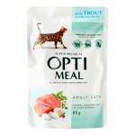 Корм захист імунітету для котів з фореллю в кремовому соусі 85г Opti meal