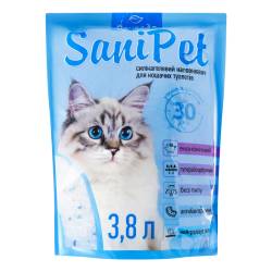 Наповнювач для котів сілікагелевий SaniPet 3.8л Природа