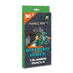 Олівці кольорові Yes 12 кол. "Minecraft. Diamond Miner" 290720