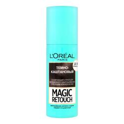 L'Oreal Magic Retouch Тонуючий спрей для максимально сивих коріннь волосся Темно-каштан 75 мл