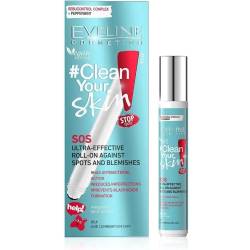 Eveline Clean Your Skin Гель від прищів та вугрів роликовий SOS 15мл
