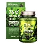 Farm stay Сироватка для обличчя з екстрактом зеленого чаю 250 мл All-In-One 76 Green Tea Seed Ampoul