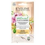 Eveline Natural Clay&Herbs Маска-пілінг для обличчя з детокс-ефектом - Біла глина 8 мл