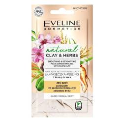 Eveline Natural Clay&Herbs Маска-пілінг для обличчя з детокс-ефектом - Біла глина 8 мл