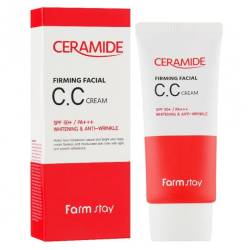 Farm stay CC крем для обличчя з керамідами Ceramide Firming Facial CC Cream SPF-50+ 50 мл