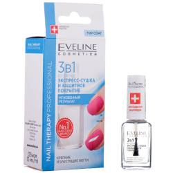 Eveline Nail Therapy Експрес-сушка та захисне покриття 3в1 12мл