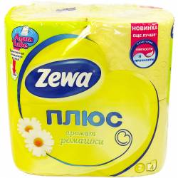 Туалетний папір Zewa Plus жовтий 4шт 2шар.