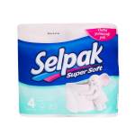 Туалетний папір SELPAK білий 4шт 3шар Фото 4