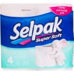 Туалетний папір SELPAK білий 4шт 3шар Фото 5