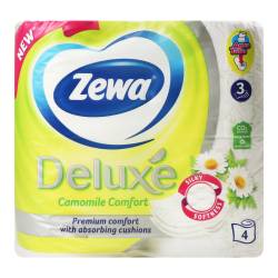 Туалетний папір Zewa Deluxe Ромашка аромат 4шт 3шар.