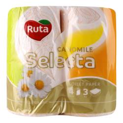 Туалетний папір Ruta Selecta ромашка 3-шар 4 шт