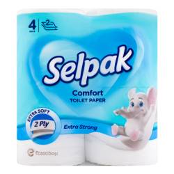 Туалетний папір SELPAK Comfort  білий 4шт 2шар