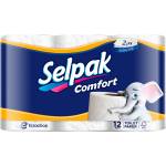 Туалетний папір SELPAK Comfort білий 12 шт**