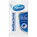 Вологі серветки SMILE Antibacterial mix 15шт Фото 1