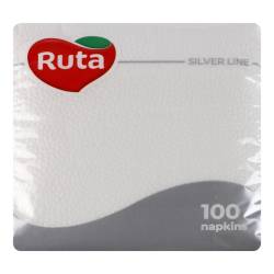 Серветки Ruta білі 100 шт  (24*24)