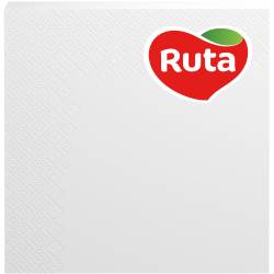 Серветки Ruta 3-шарові білі 20л (33*33)