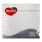 Серветки Ruta 1-шарові білі 100 шт  (33*33)
