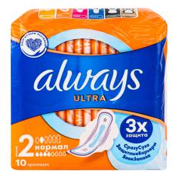 Always Ultra Жіночі гігієнічні прокладки Normal plus single 10шт