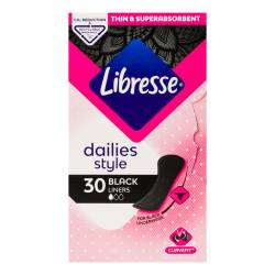 Прокладки Libresse Daily Fresh Plus Normal Black 30шт