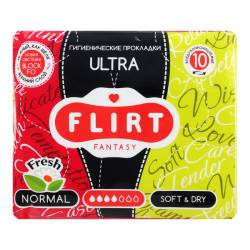 Прокладки Fantasy Flirt Ultra Fresh д/крит. днів  soft&dry 4кр. 10шт.