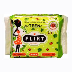 Прокладки Fantasy Flirt Teen Fresh д/крит. днів cotton&care 4кр. 10шт.