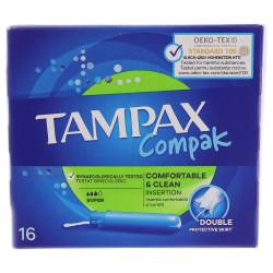 Тампони Tampax Compak Normal Duo 3кр.16шт