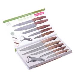 KM5043 Набір кухонних ножів в подарунковій упаковці 6 предметів (5ножів+ пілер))