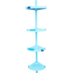 N02-02 Кутова полиця для ванної, пластикові трубки (PRIMA NOVA), блакитна