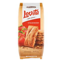 Печиво Lovita Cake Cookies з полуничною начинкою 168г Рошен