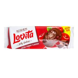 Печиво Lovita Jelly Cookies з желейною начинкою какао+вишня 135г Рошен