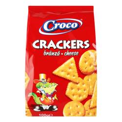 Крекер CRACKERS з сиром 100г CROCO