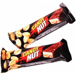 Цукерки Candy Nut нуга і м'яка карамель з арахісом (чорн) (ваг.) Рошен