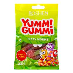 Желейні цукерки Yummi Gummi Fizzy Worms 70г Рошен
