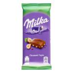 Шоколад молочний з подрібненим лісовим горіхом,90г Мілка