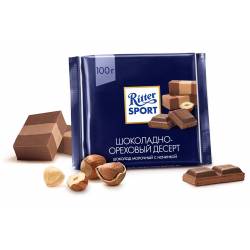 Шоколад молочний з горіховим праліне NUGAT 100г Ritter Sport