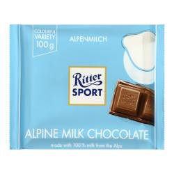 Шоколад з альпійського молока ALPENMILCH 100г Ritter Sport