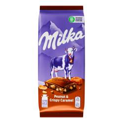 Шоколад молочний  карамель/арахіс 90г Мілка