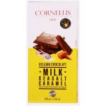 Шоколад бельгійський молочний з солоною карамеллю 100г Cornellis
