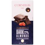 Шоколад бельгійський чорний 72% какао з мигдалем 100г Cornellis