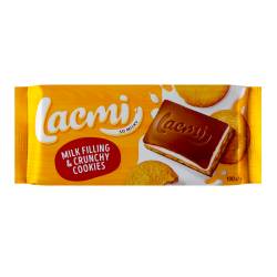 Шоколад Lacmi молочний з молочною начинкою та печивом 100г Рошен