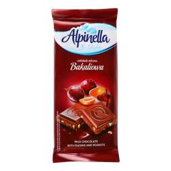 Шоколад з Арахісом і ізюмом  90г Alpinella